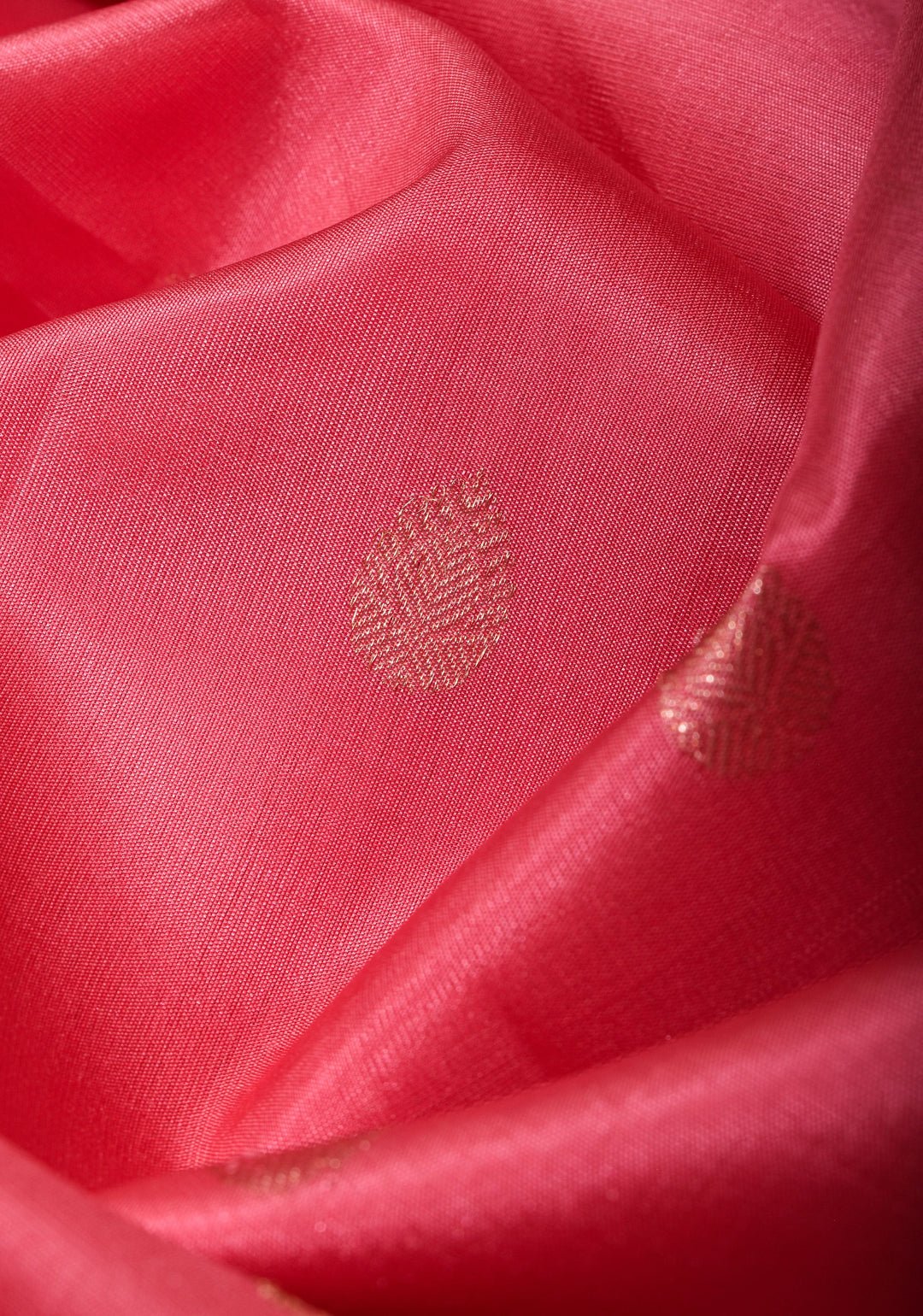 Pink Kora Kanjivaram Silk Saree with Zari Motifs and Zari 13" Border, Grand Pallu | SILK MARK CERTIFIED