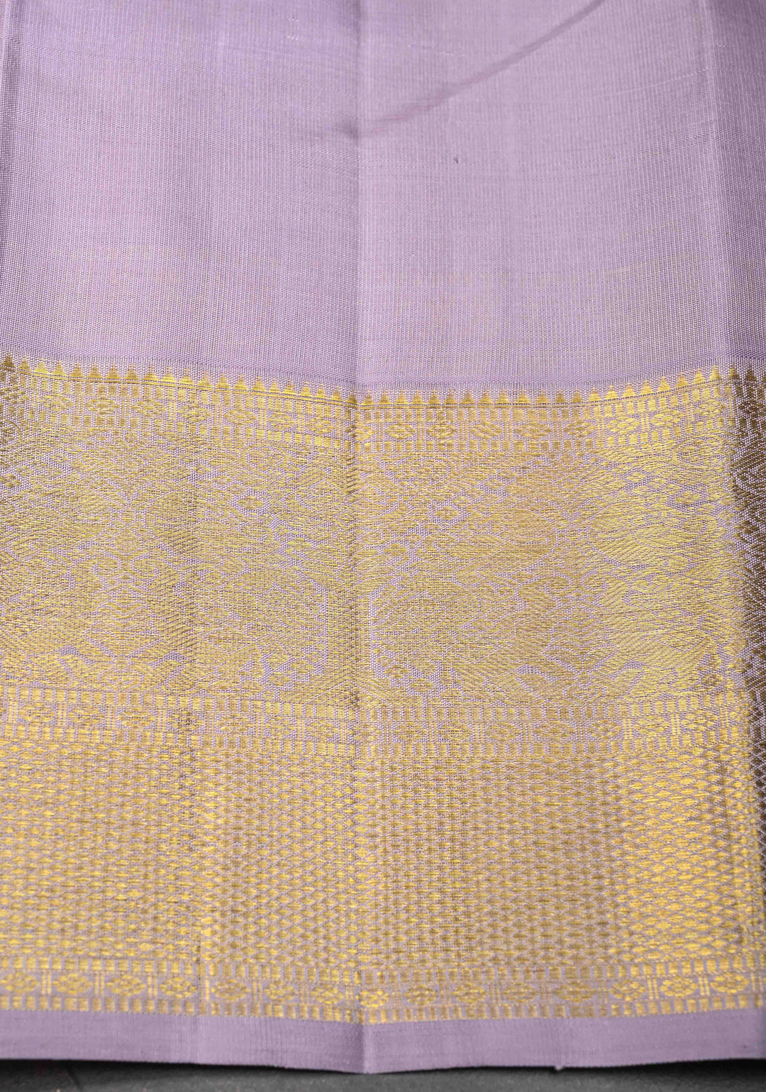 Orange-Red Pure Kanjivaram Silk Saree with contrast zari Border | SILK MARK CERTIFIED