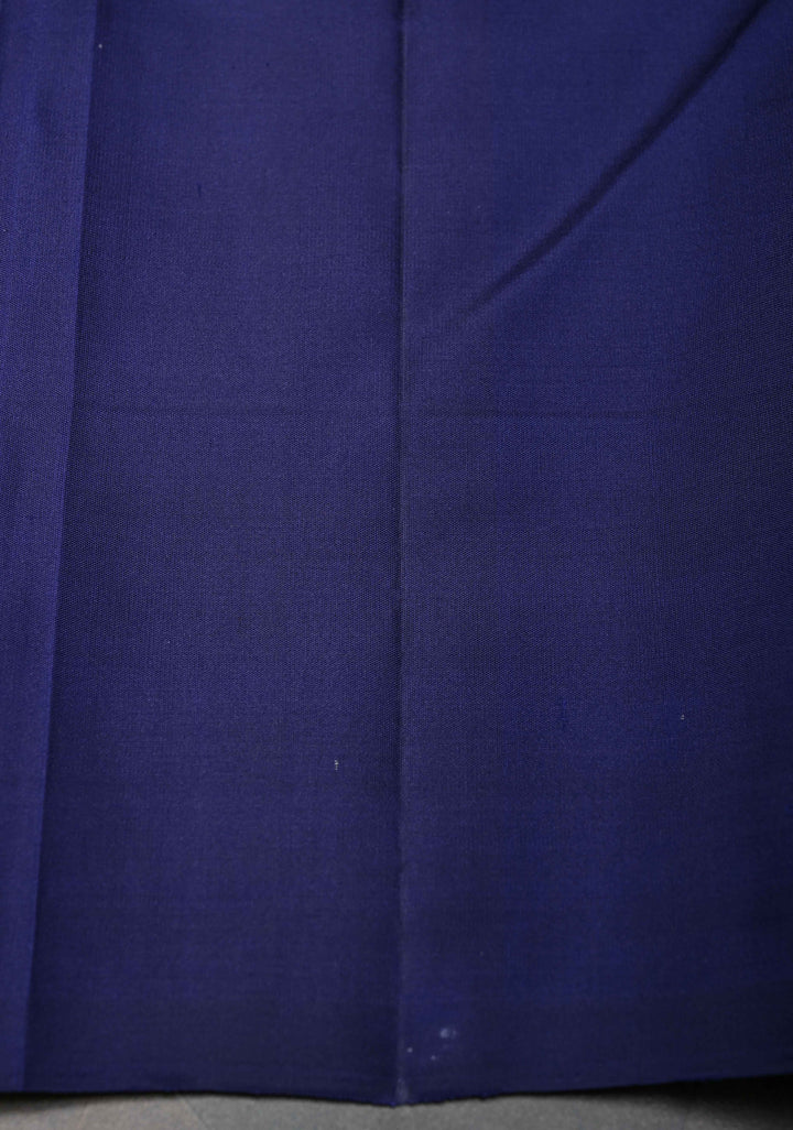 Dark Lavender Brocade Jaal Kanjivaram Silk Saree with Distinct Parrot Zari Border | SILK MARK CERTIFIED