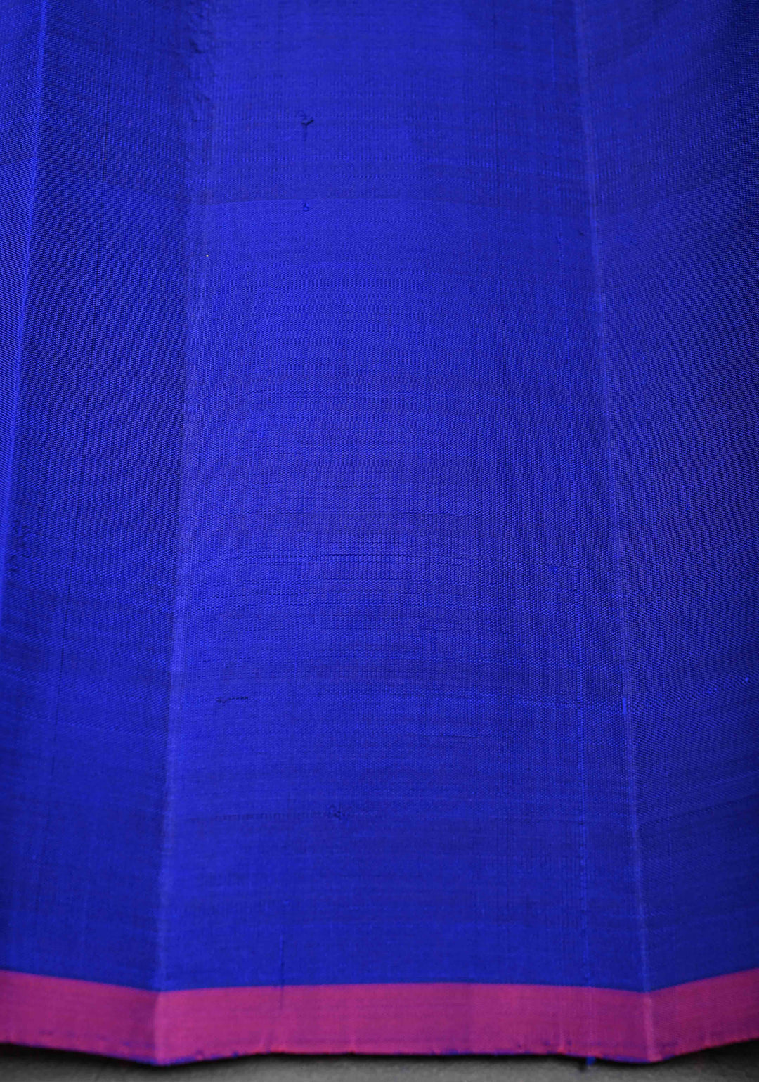 Blue Green Dual tone Fusion Raw Silk and Mulberry Panel Kanjivaram Pure Silk Saree with Contrast Distinct Paisley Motifs on Border | SILK MARK CERTIFIED