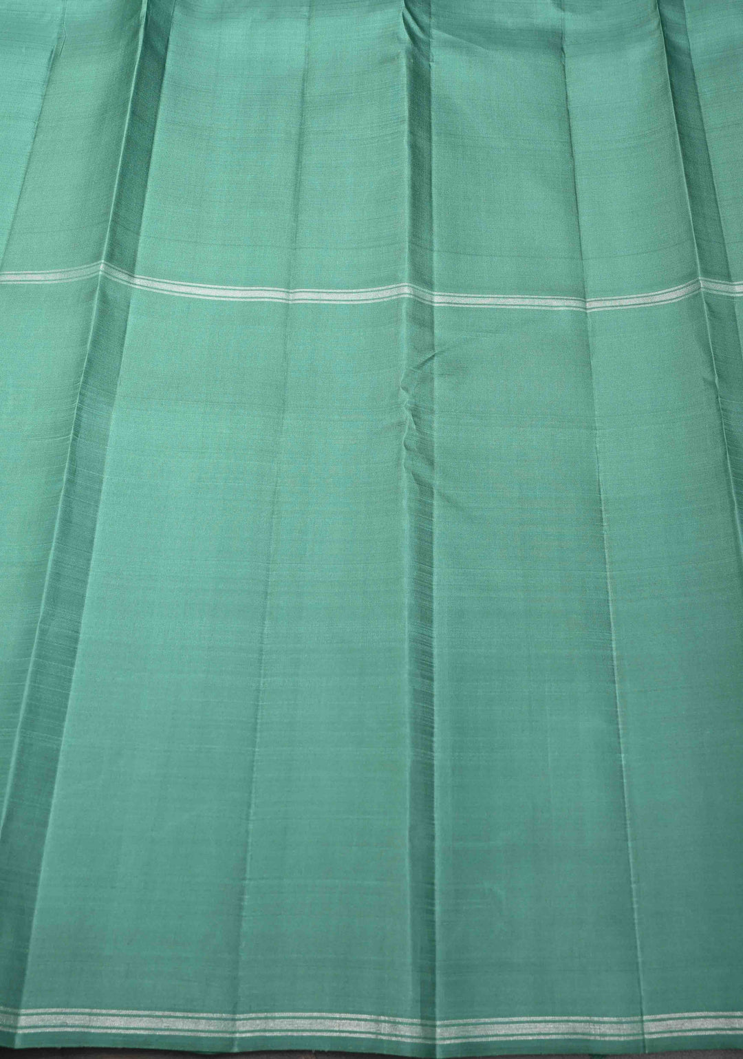Sage Green Mubaggam Kanjivaram Pure Silk Saree with Zari Buttas and Patola Panel Design | SILK MARK CERTIFIED