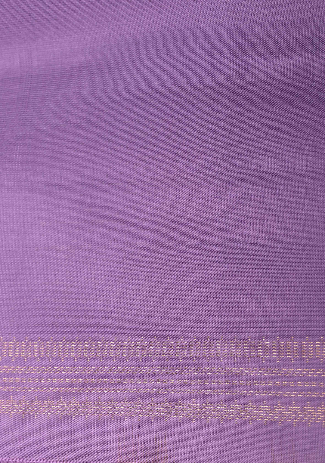 Borderless Brocade Kanjivaram Soft Silk Saree with Pastel Hued Striped Panels with lavender Pallu  | SILK MARK CERTIFIED