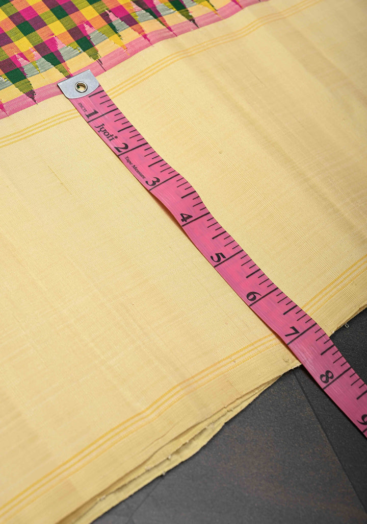 Multicolor Palum Pazhamum Kanjivaram Silk Saree With Cream Border | SILK MARK CERTIFIED
