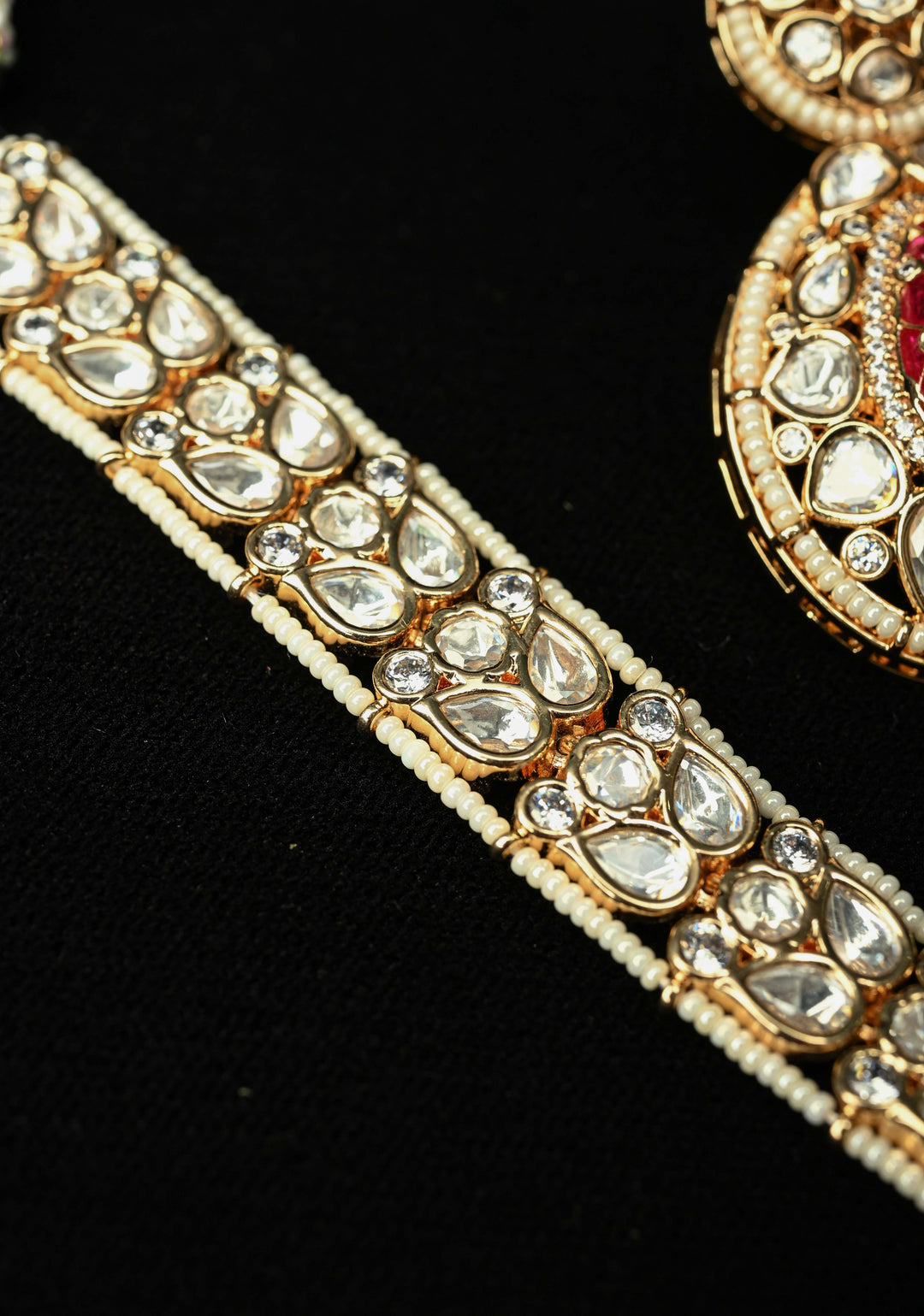 Long Kundan Necklace Meenakari Design Earrings Set