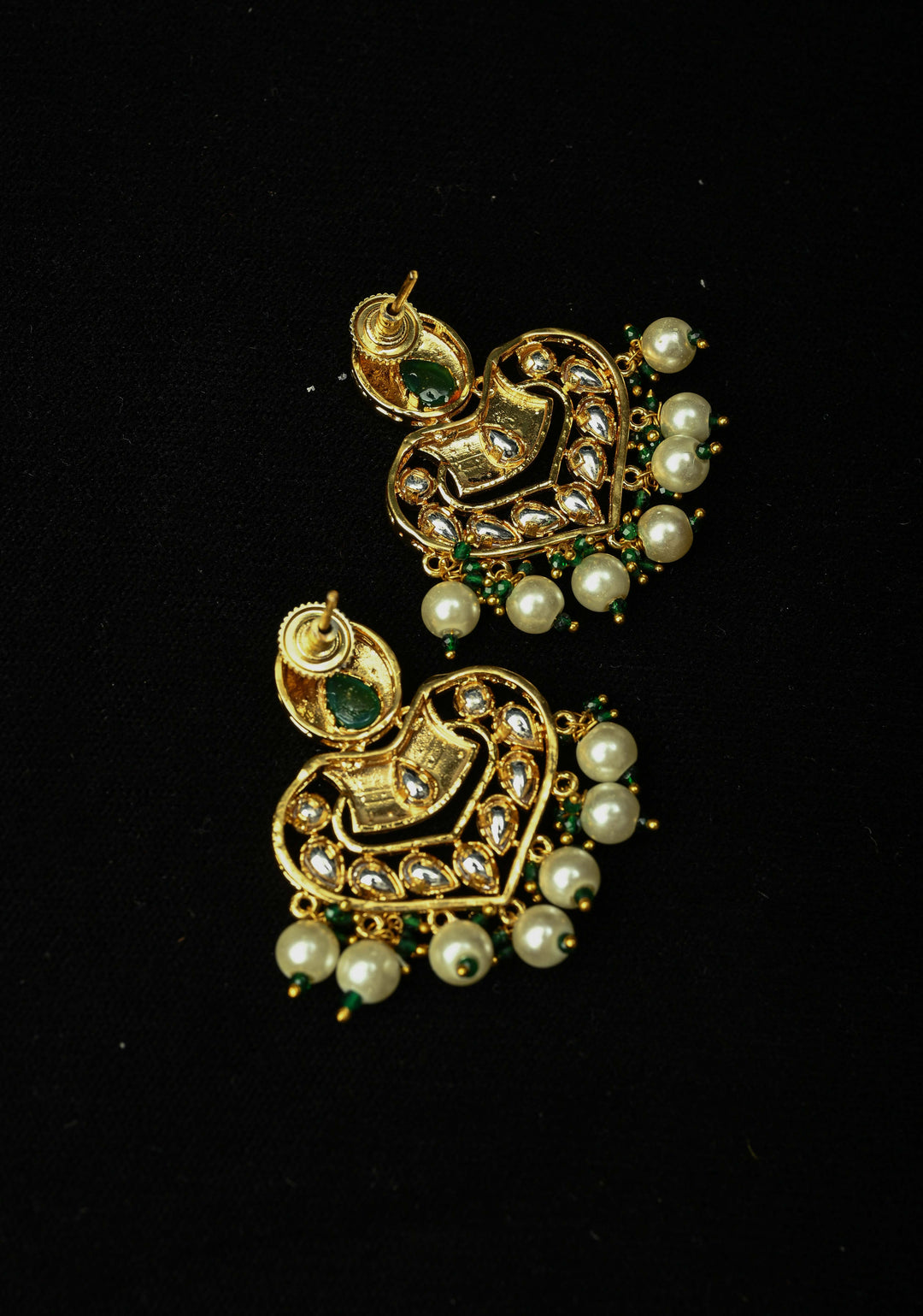 Resham Green Dangle Pearl Earring