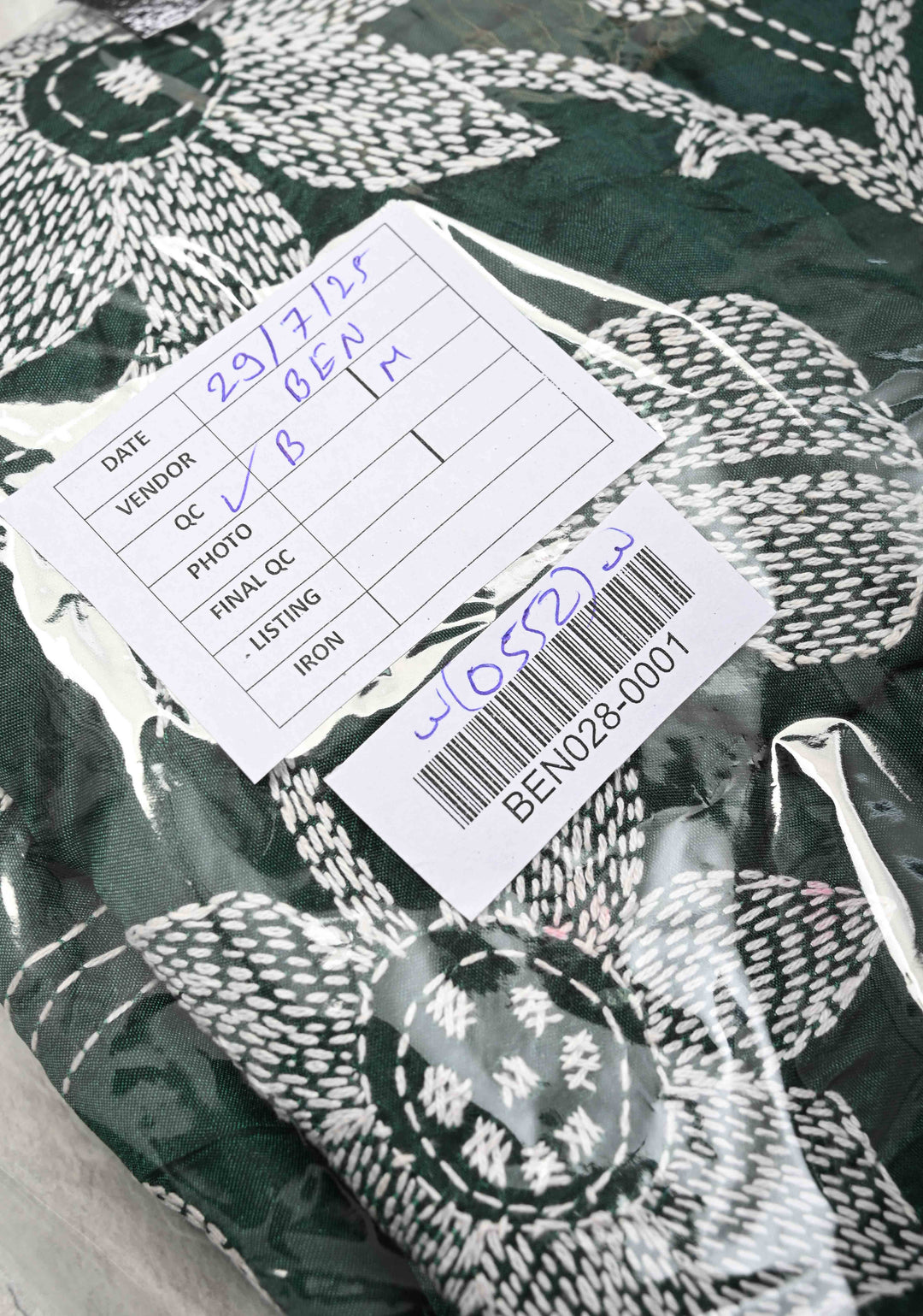 Bottle Green Art Silk Saree with Kantha Hand Embroidery Design