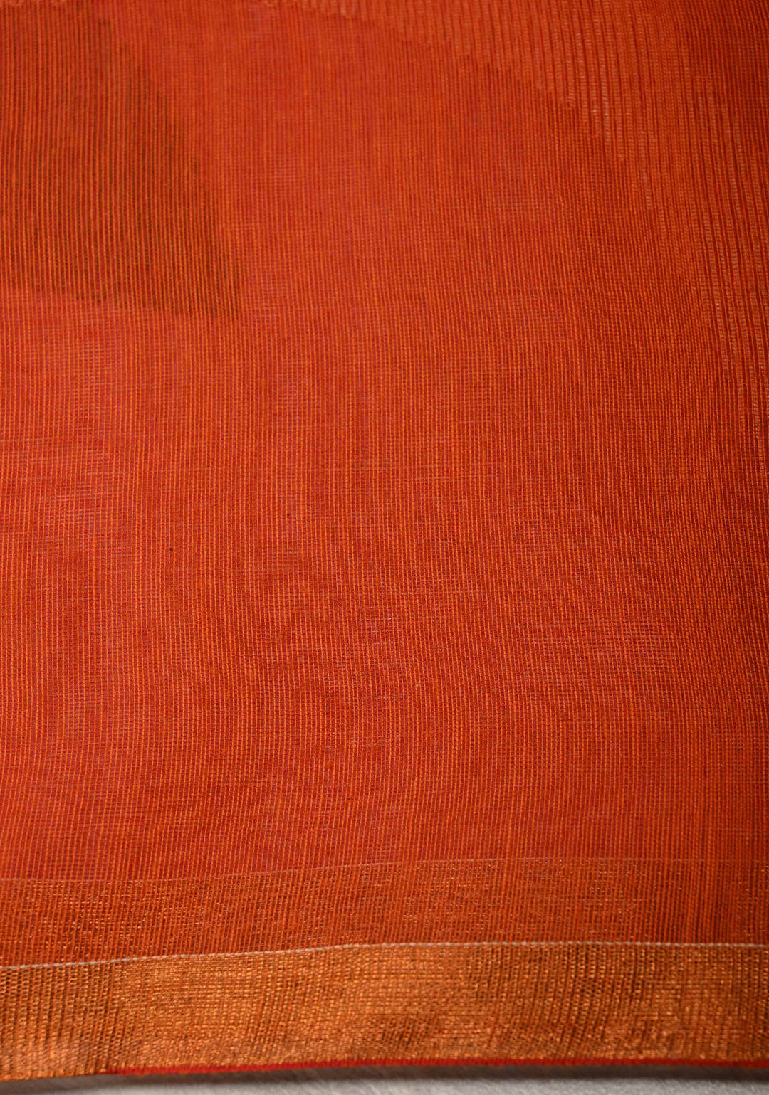Orange Muslin Saree with Hand Meenakari Jamdani Work and Paithani Style Pallu