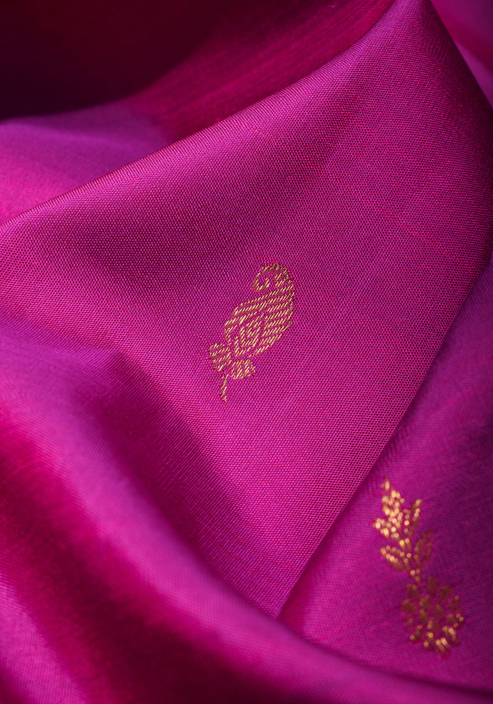 Vadamalli Purple Kanjivaram Silk Saree with Zari Border:| SILK MARK CERTIFIED