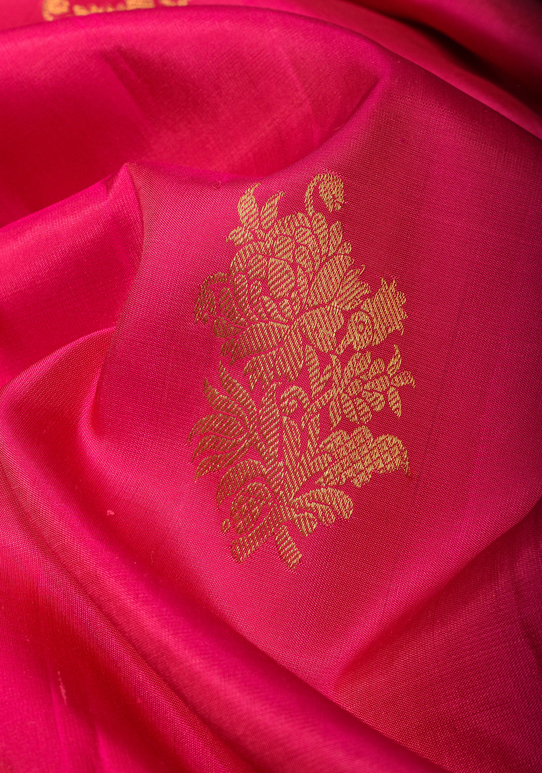 Amaranth Pink Pure Silk Kanjivaram Saree with Sequins Cutdana Mirror Work on Borders and Pallu  | SILK MARK CERTIFIED