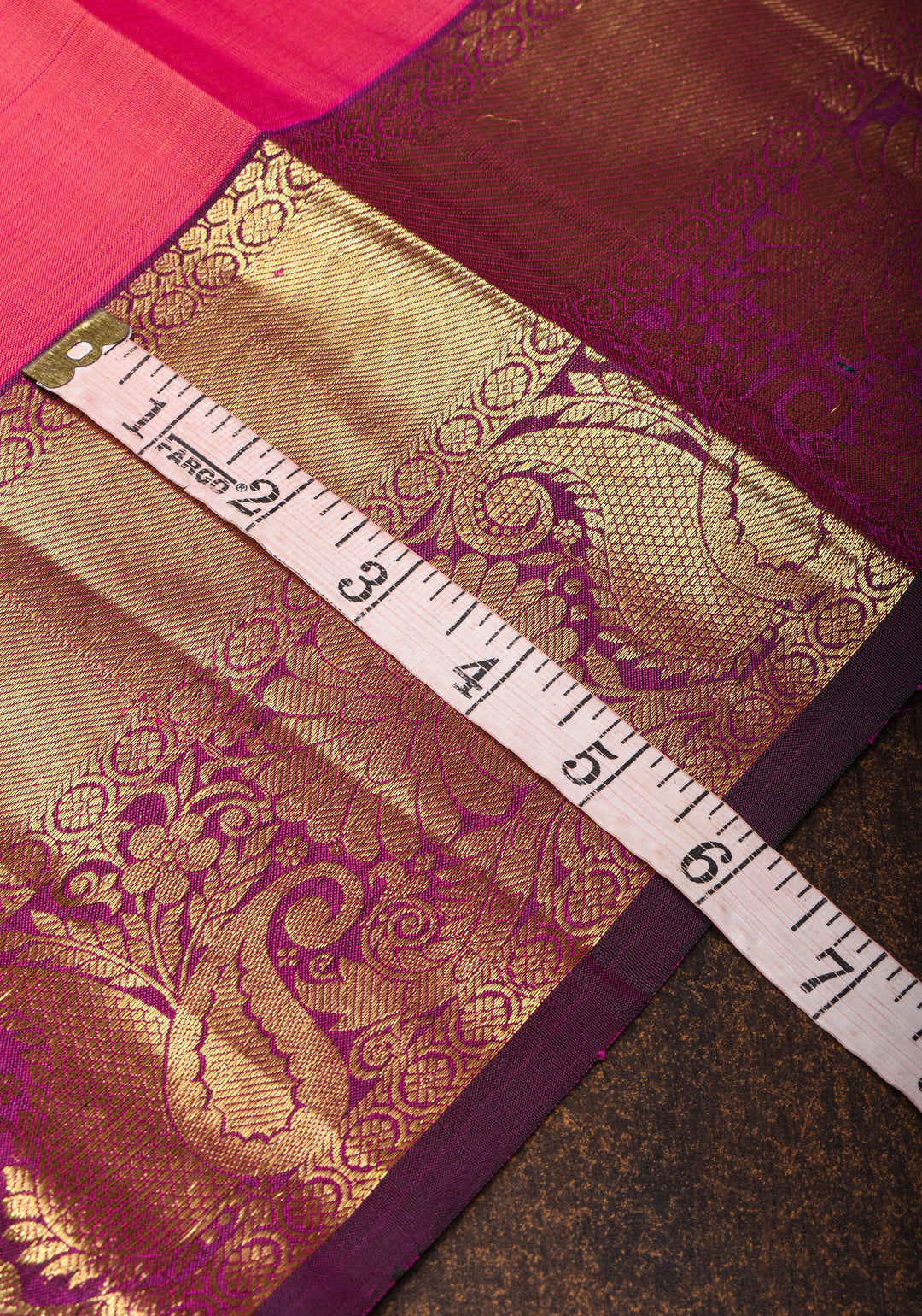 Exquisite Pink Kanjivaram Silk Saree with Gold Butti Work and Contrast Border| SILK MARK CERTIFIED