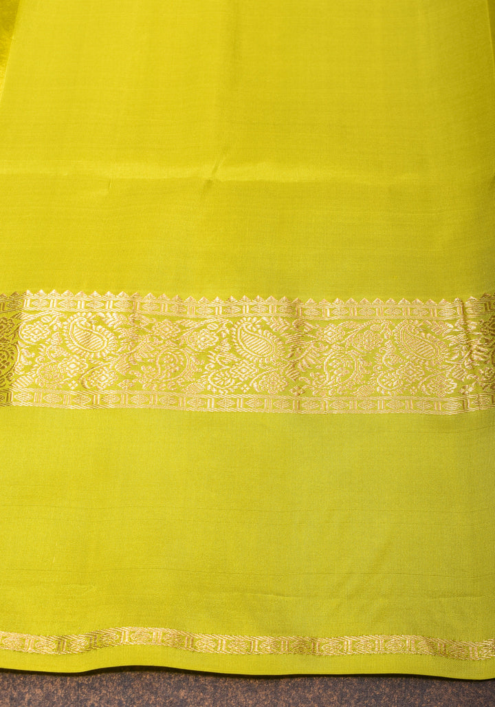 Pink Dual tone Kanjivaram Soft Silk Saree with Zari Buttas and Contrast Zari Border | SILK MARK CERTIFIED