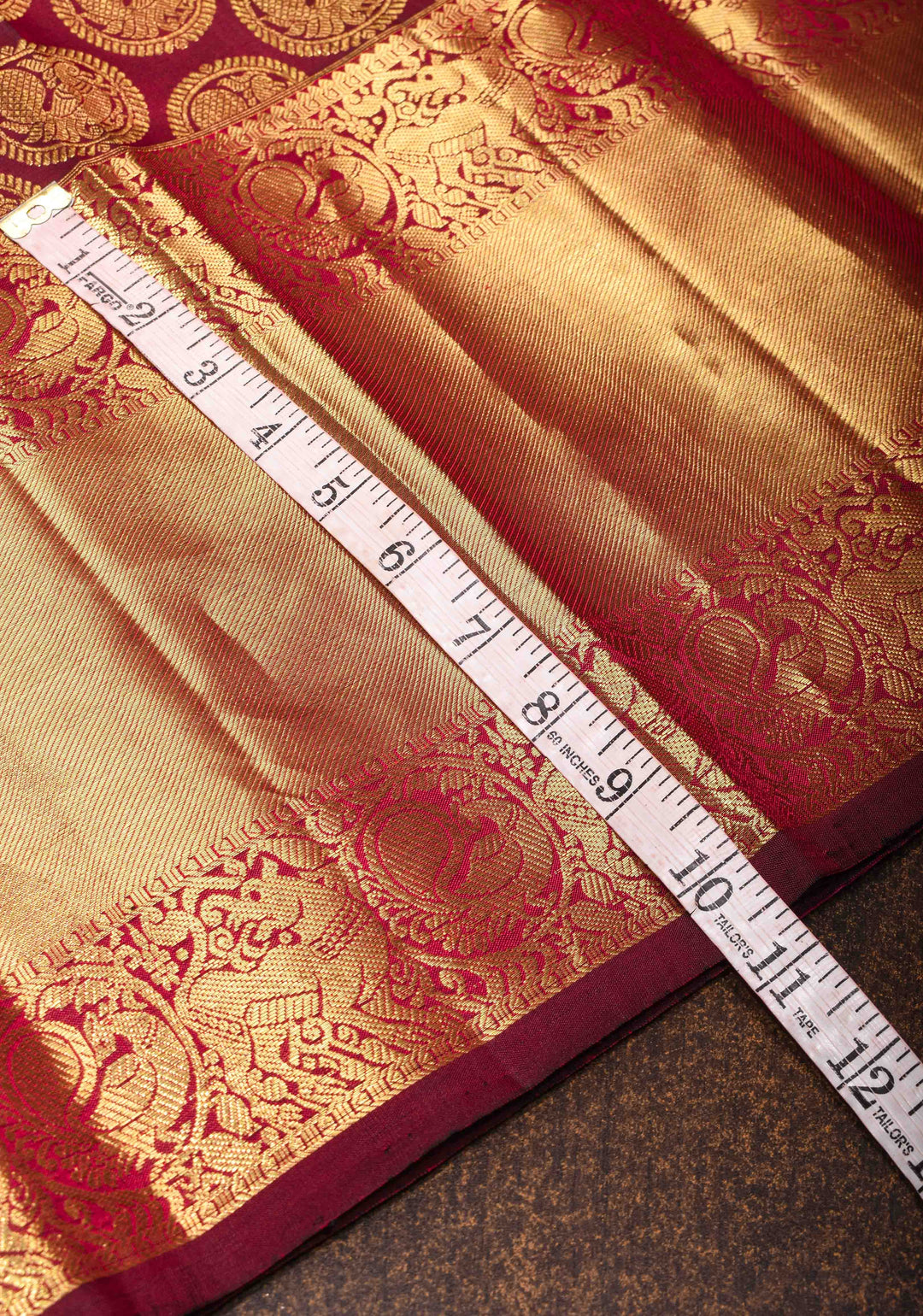 Exquisite Grand Brocade Kanjivaram Pure Silk Saree in Maroon with Intricate Pallu and Zari Border| SILK MARK CERTIFIED
