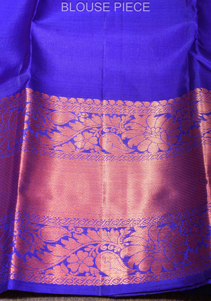 Pink Dual tone Kanjivaram Silk Saree with Damask Motifs and Contrast Zari Border| SILK MARK CERTIFIED