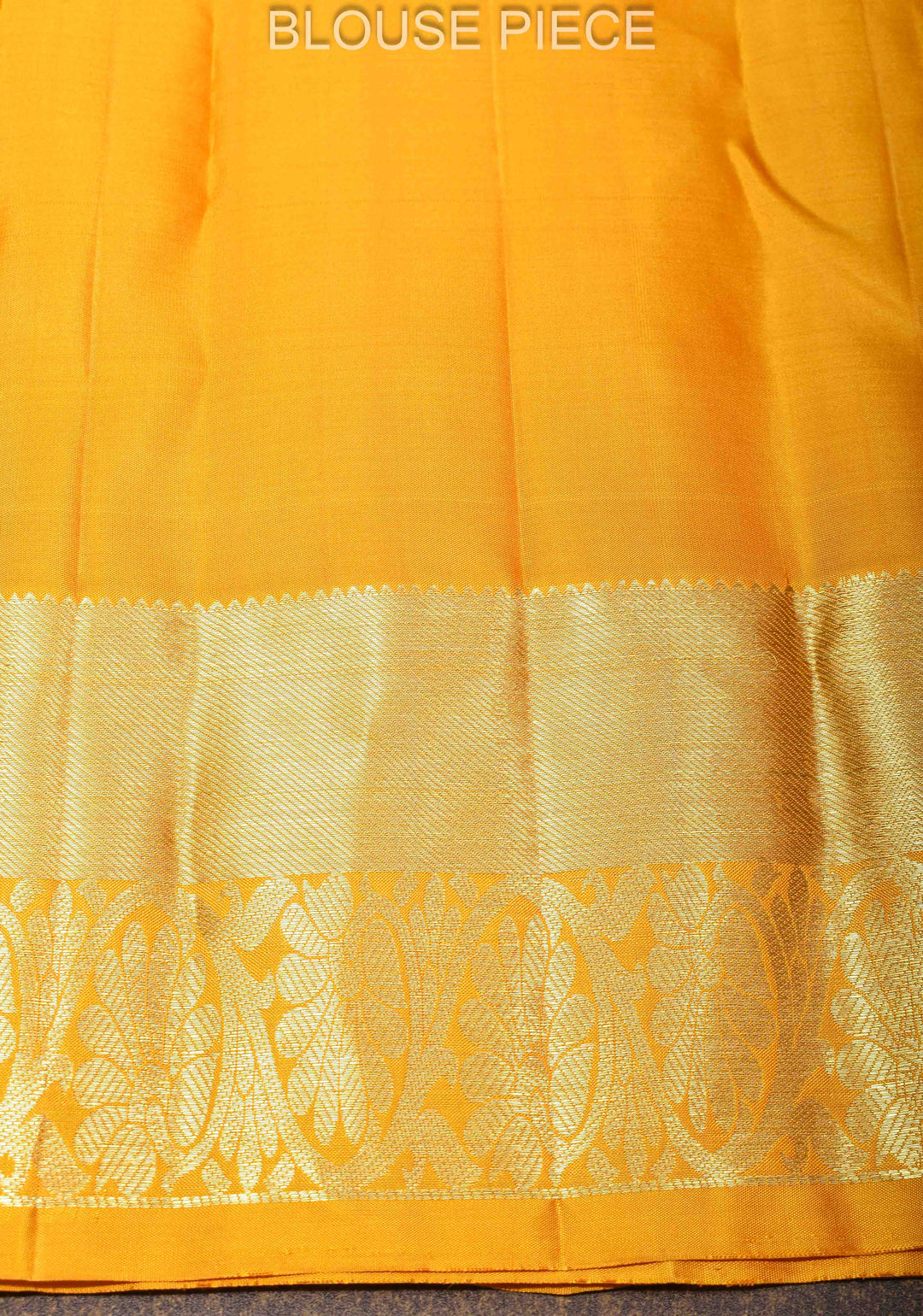 Vibrant Yellow Kanjivaram Silk Saree with Floral Motifs and Zari Border| SILK MARK CERTIFIED