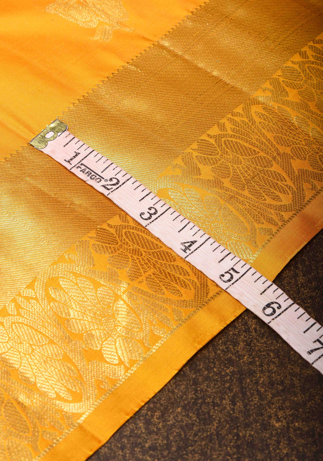Vibrant Yellow Kanjivaram Silk Saree with Floral Motifs and Zari Border| SILK MARK CERTIFIED