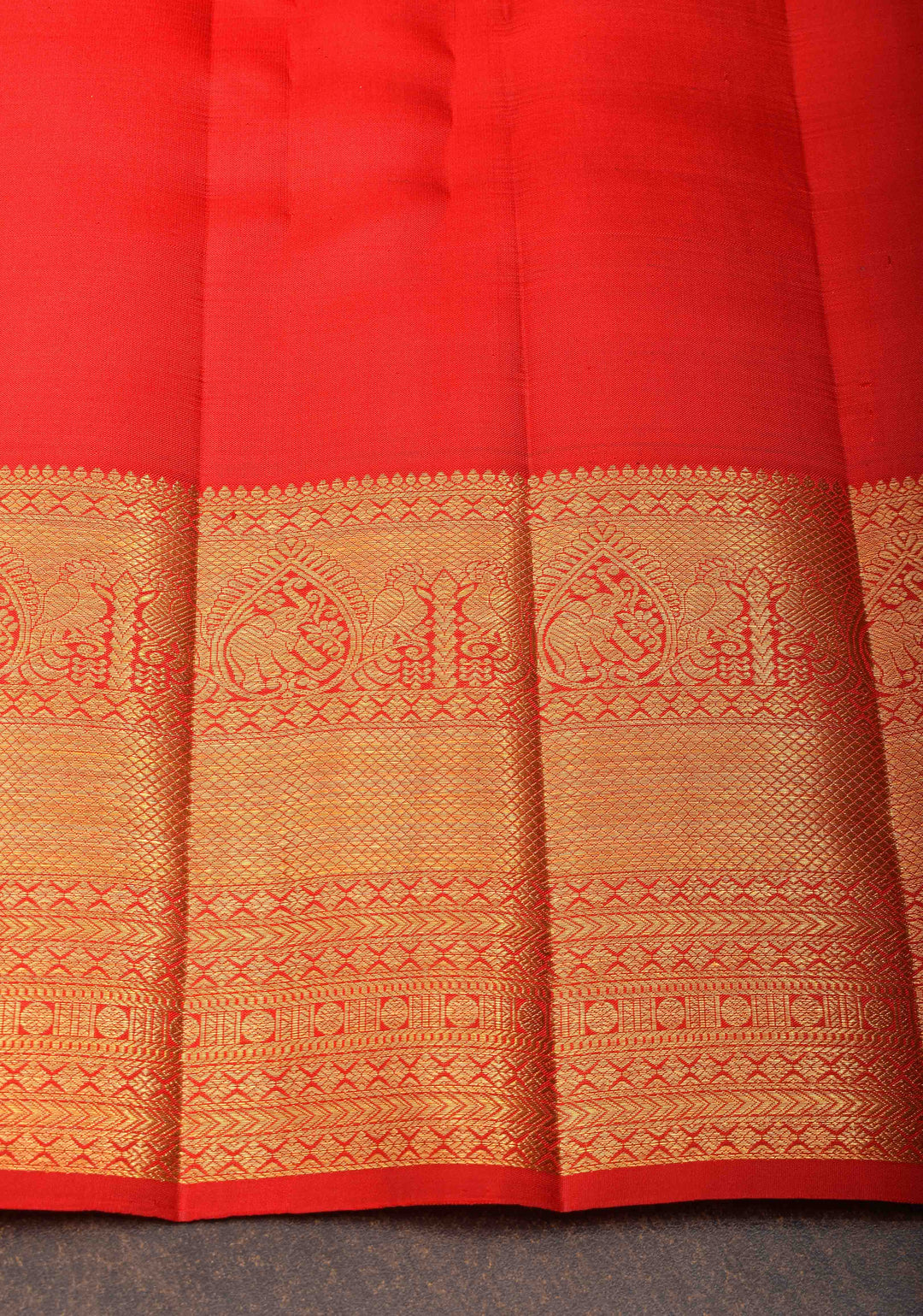 Green Checks Kanjivaram Silk Saree with Paisely Motifs Contrast Zari Border | SILK MARK CERTIFIED