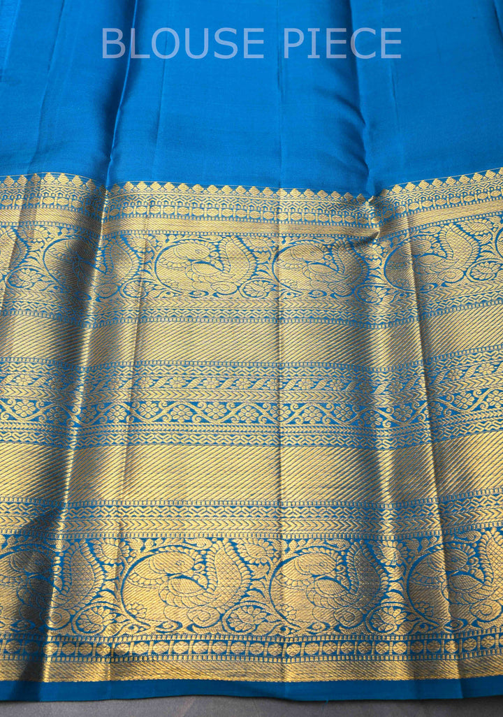 Lilac Kanjivaram Silk Saree with Brocade Jaal and Contrast Wide Zari Boder | SILK MARK CERTIFIED