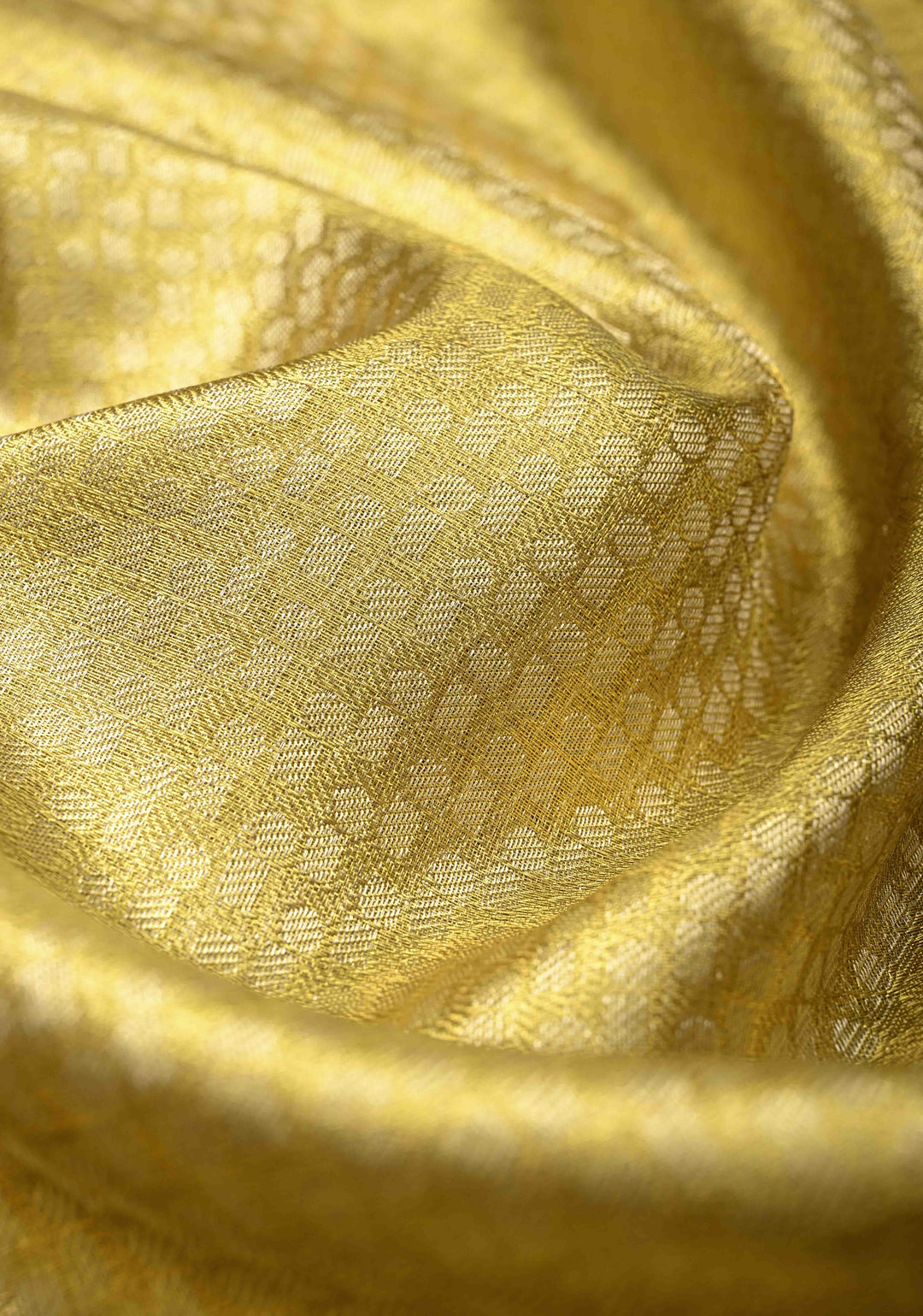 Gold Tissue Kanjivaram Pure Silk Saree with Brocade and Zari Border | SILK MARK CERTIFIED