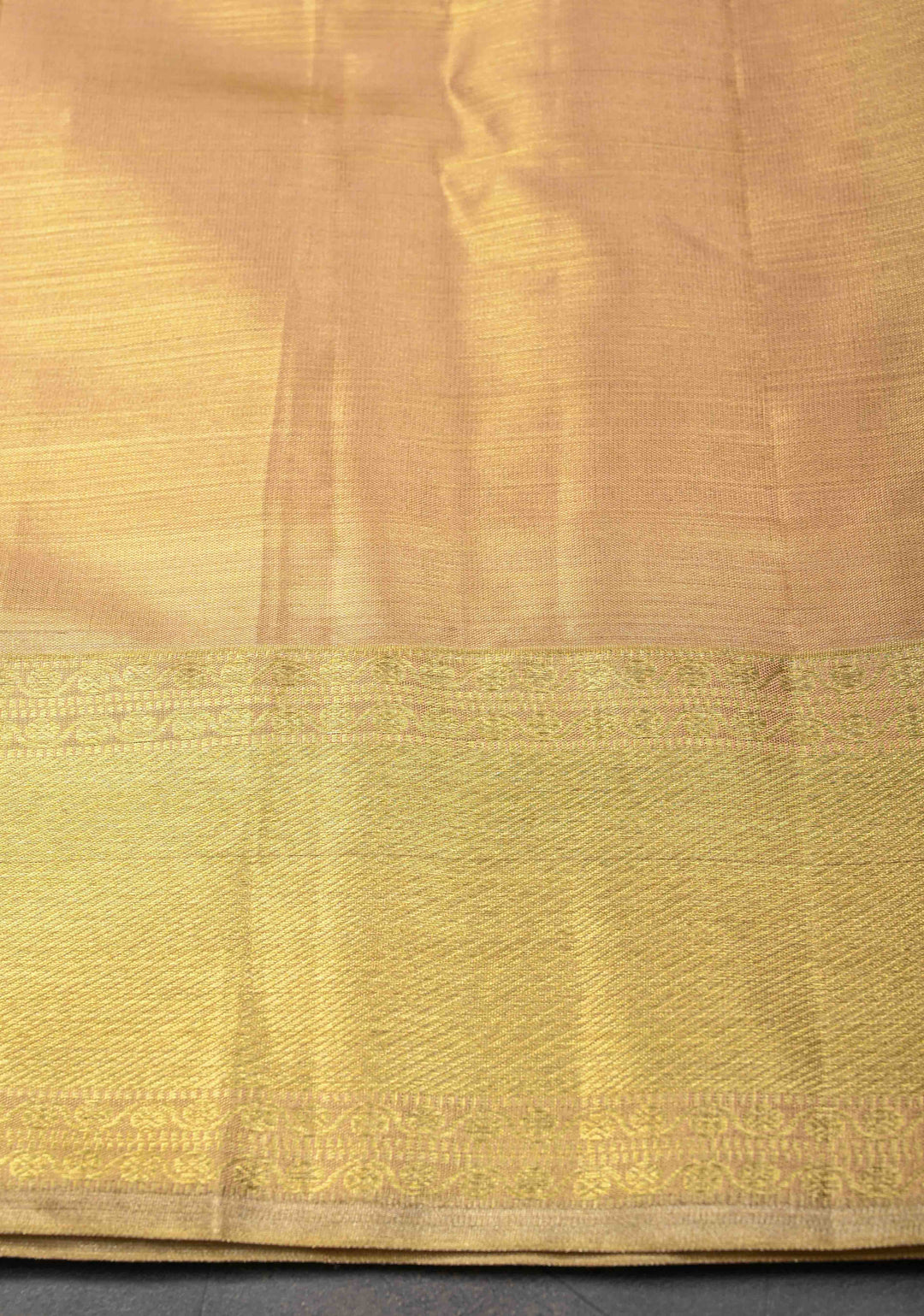 Gold Tissue Kanjivaram Silk Saree with Brocade and Meenakari Paisley Border| SILK MARK CERTIFIED