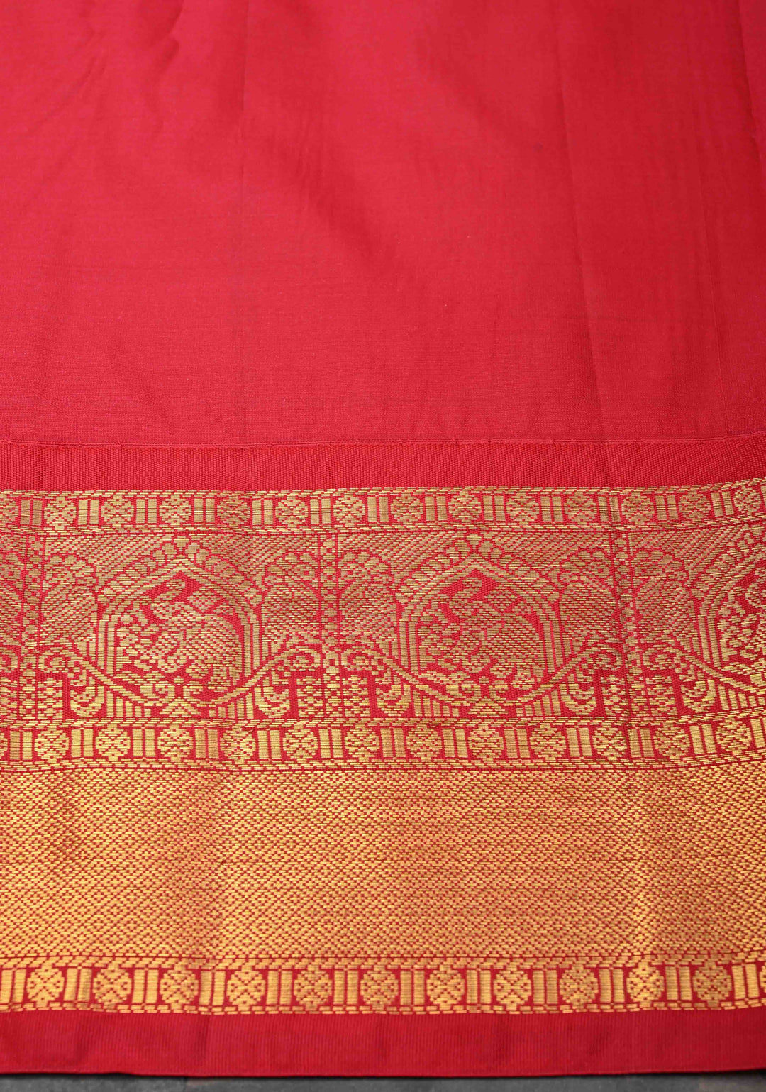 Dark Sapphire Podi-Kattam Zari Checks Kanjivaram Semi Silk Saree with Zari Buttas and Contrast Zari Border