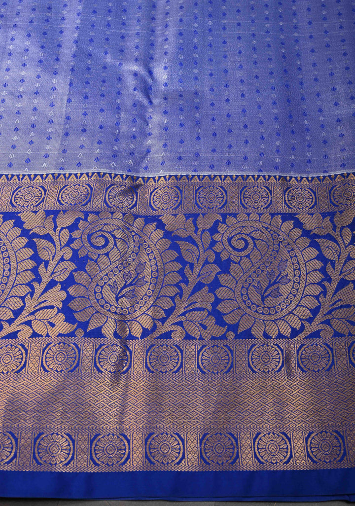 Dark Pink Kanjivaram Tissue Semi Silk Saree with Meenakari Floral Brocade Jaal and Contrast Zari Border