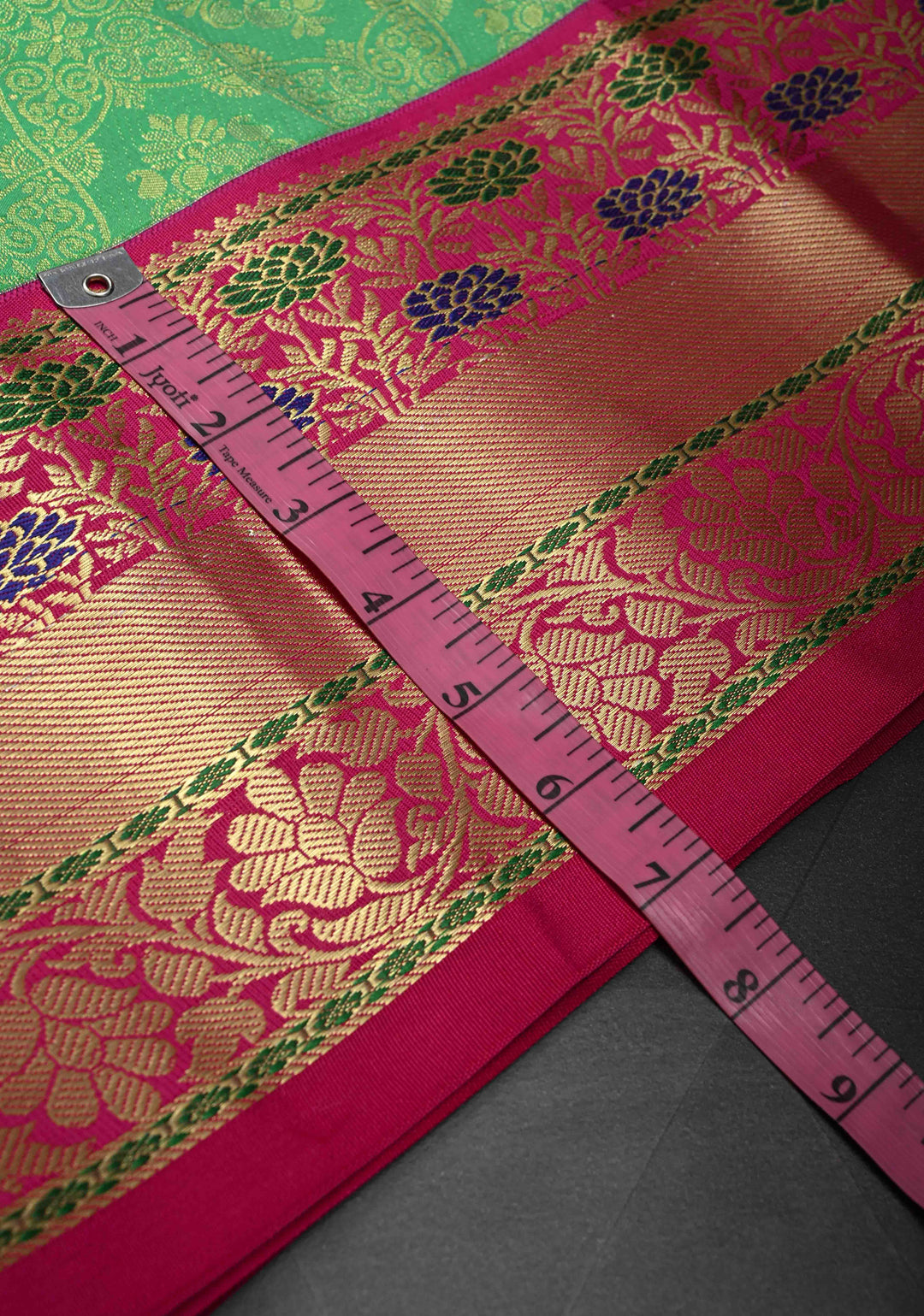 Green Kanjivaram Semi Silk Saree with Brocade and Contrast Zari Border