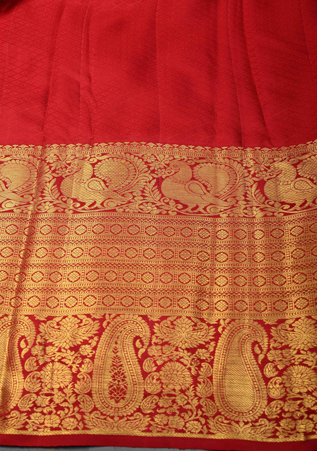 Dark Lilac Kanjivaram Silk saree with Meenakari Floral Brocade And Contract Zari border | SILK MARK CERTIFIED