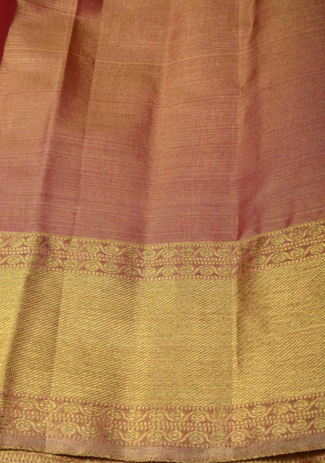 Gold Brocade Tissue Kanjivaram Pure Silk Saree With Zari Border | SILK MARK CERTIFIED