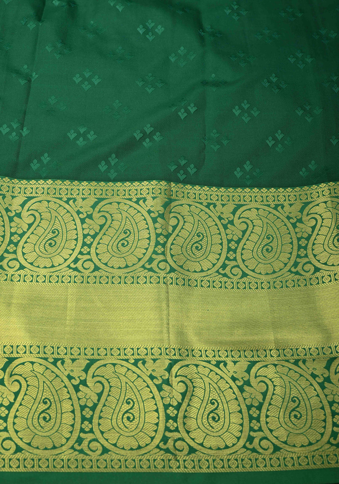 Red Kanjivaram Semi Silk Saree with Brocade and Wide Zari Border