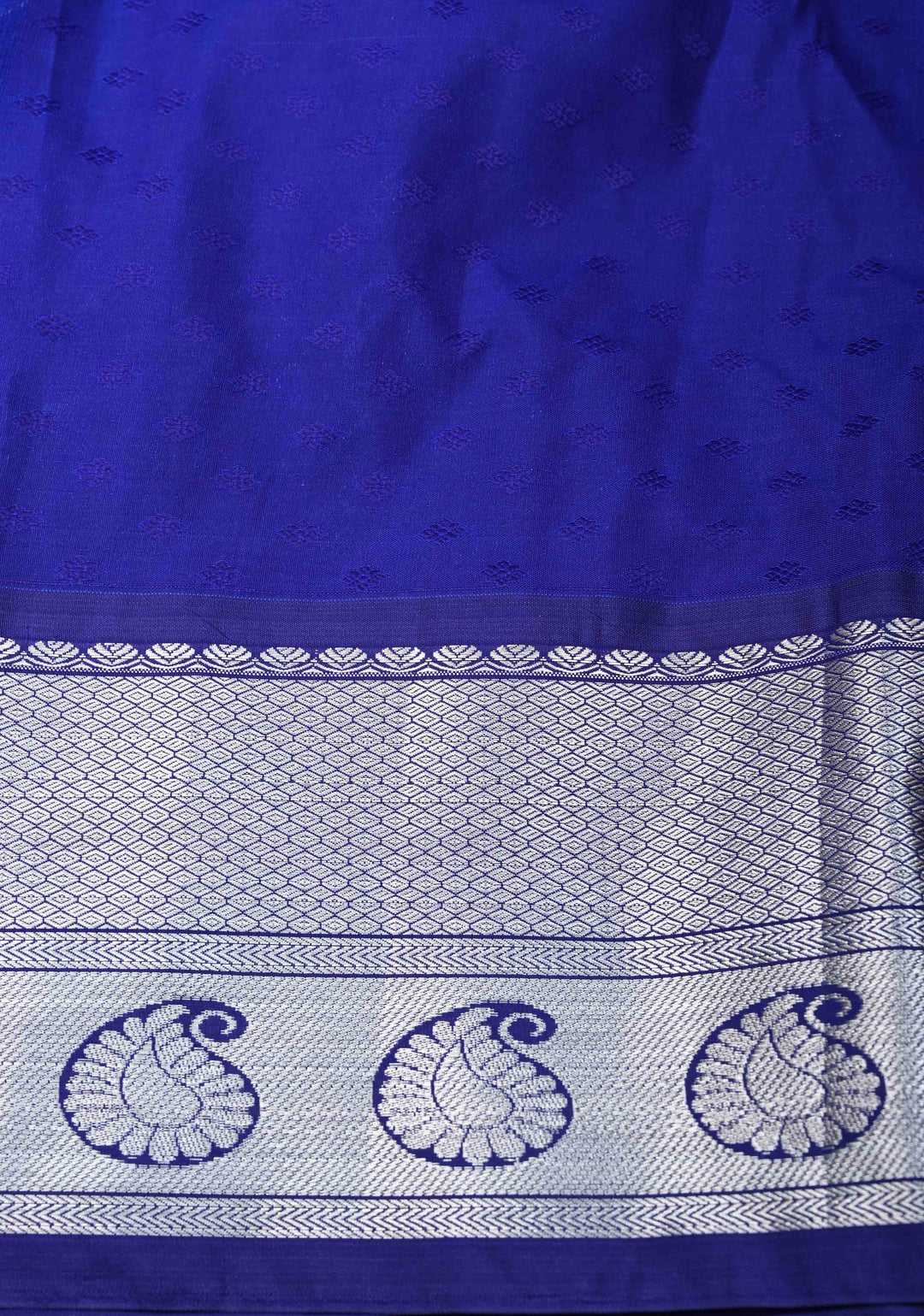 Ochre Semi Silk Kanjivaram Saree with Zari Brocade and Zari Border