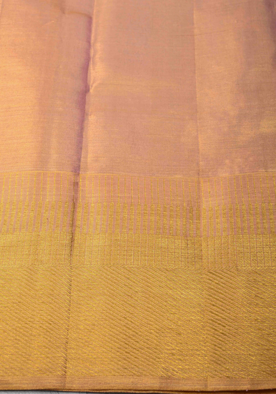 Gold Meenakari Floral Tissue Kanjivaram Pure Silk Saree With Zari Border | SILK MARK CERTIFIED