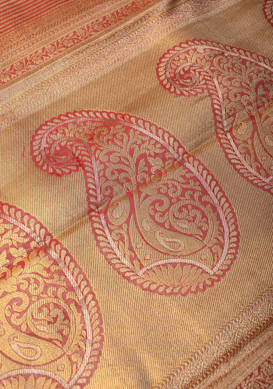 Brocade Gray Semi Silk Saree with Paisley Motifs and Zari Border