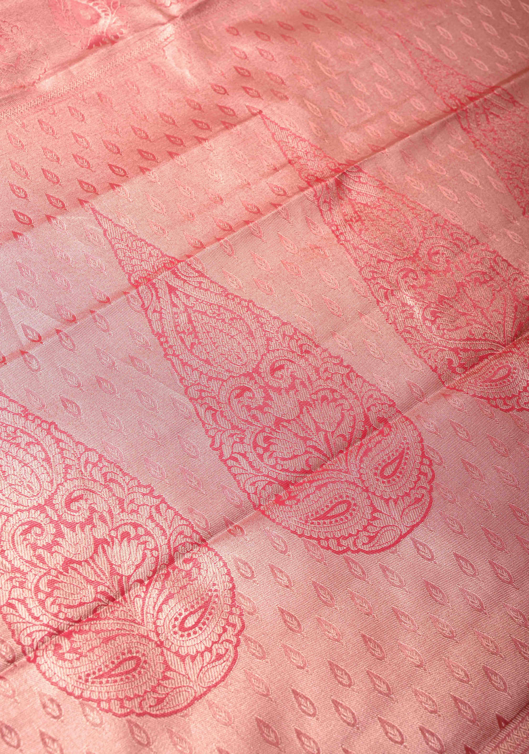 Plum Kanjivaram Tissue Semi Silk Saree with Meenakari Floral Jaal Brocade and Zari Border