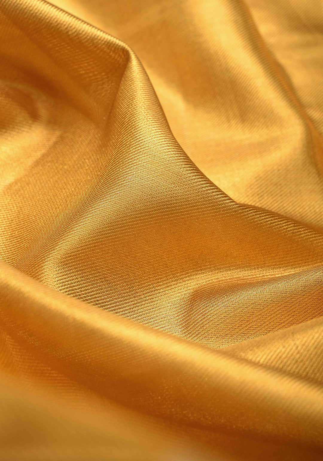 Gold Kora Tissue Brocade Kanjivaram Pure Silk Saree with Silver Zari Border | SILK MARK CERTIFIED
