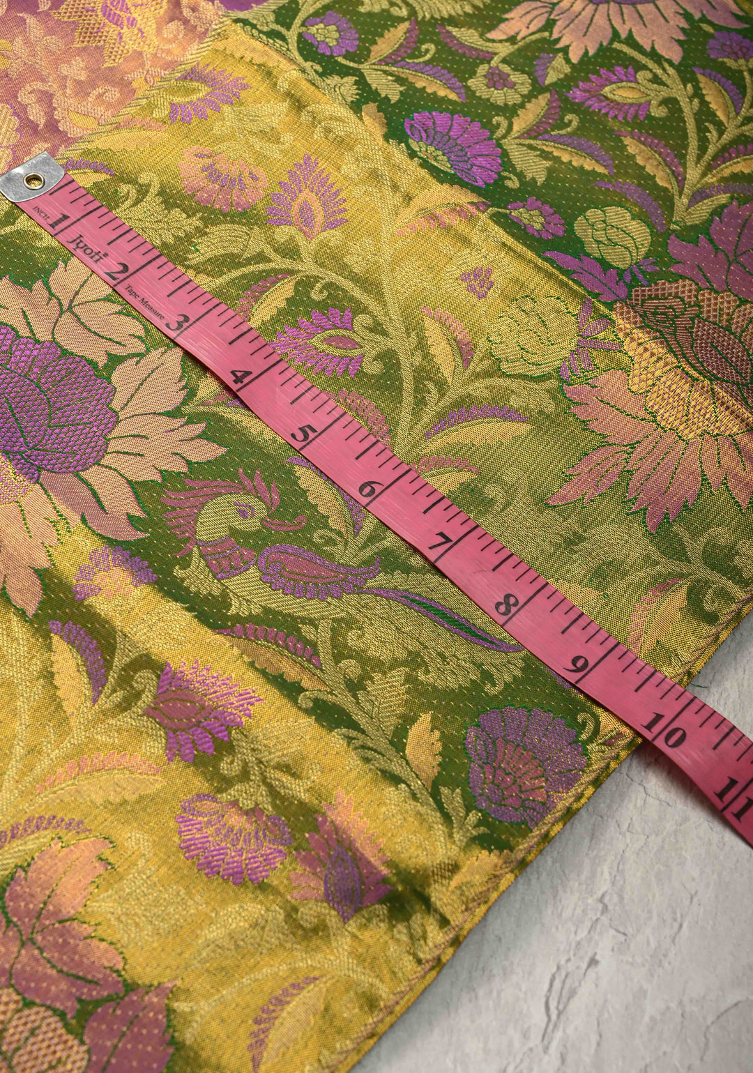 Light Orchid Meenakari on Tissue Kanjivaram Handloom Silk Saree with Floral Jaal Brocade and Parsi Gara Border | SILK MARK CERTIFIED