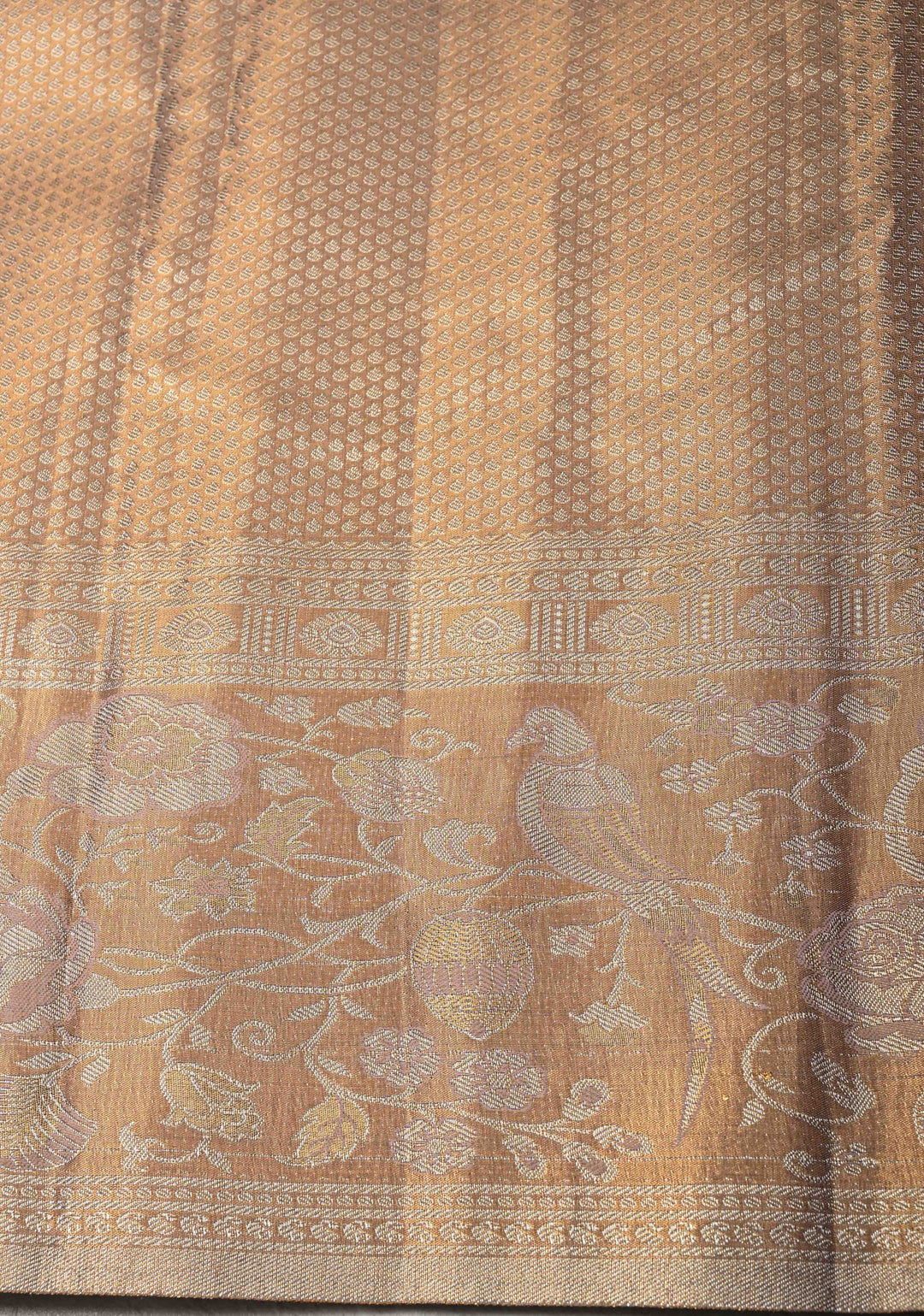 Purple Rangoli Brocade Kanjivaram  Semi Silk Saree with Meenakari Zari Border
