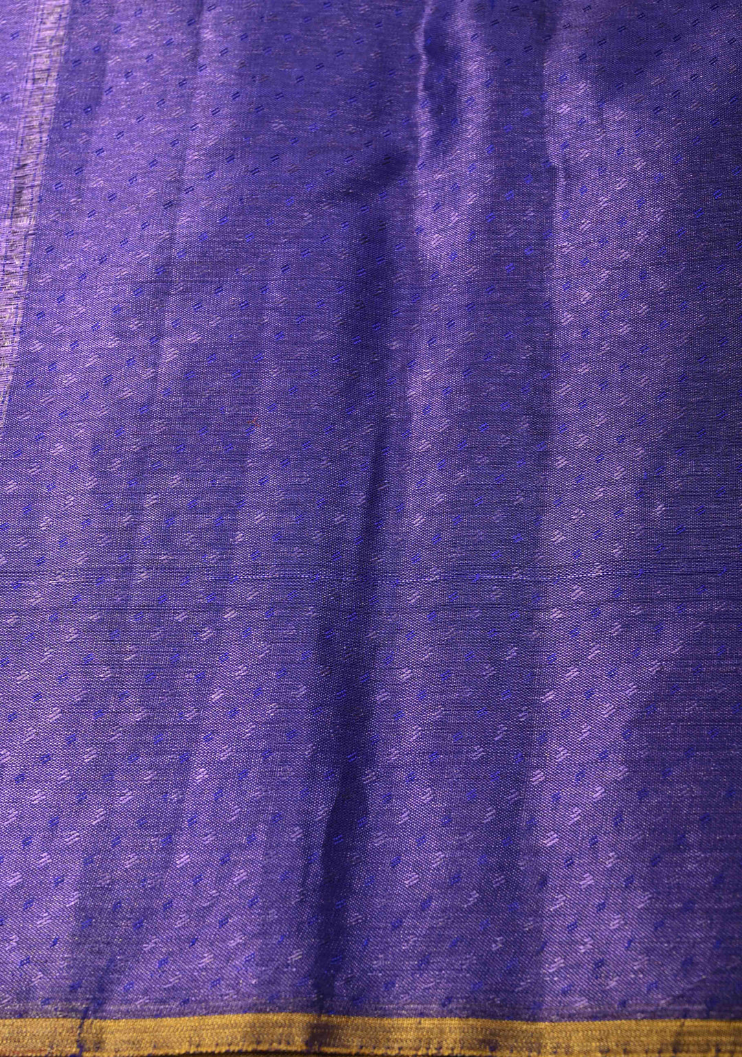 Purple Tissue Brocade Kanjivaram Pure Silk Saree with Zari Border | SILK MARK CERTIFIED