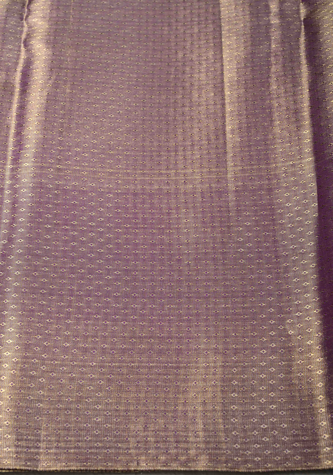 Purple Dual tone Tissue Brocade Kanjivaram Pure Silk Saree with Zari Border | SILK MARK CERTIFIED