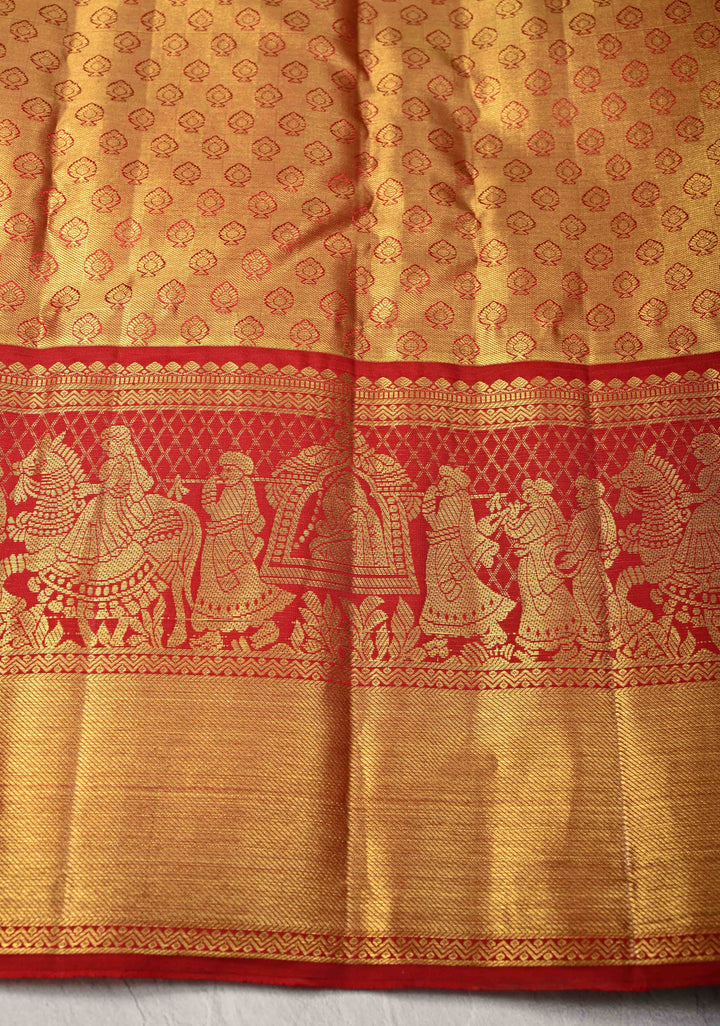 Pink Korvai Tissue Kanjivaram Pure Silk Saree with Meenakari Patola Brocade and Contrast Zari Border | SILK MARK CERTIFIED