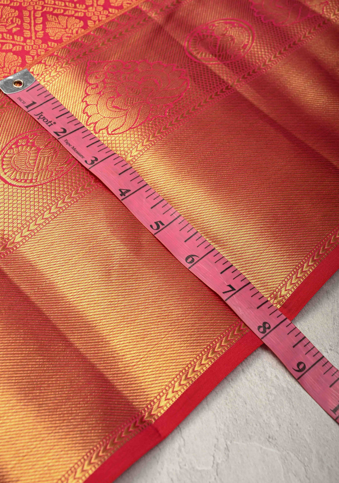 Reddish pink Kanjivaram Pure Silk Saree with Brocade and Zari Border | SILK MARK CERTIFIED