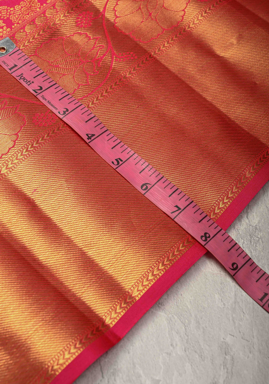 Pink Brocad Kanjivaram Pure Silk Saree with Zari Border | SILK MARK CERTIFIED