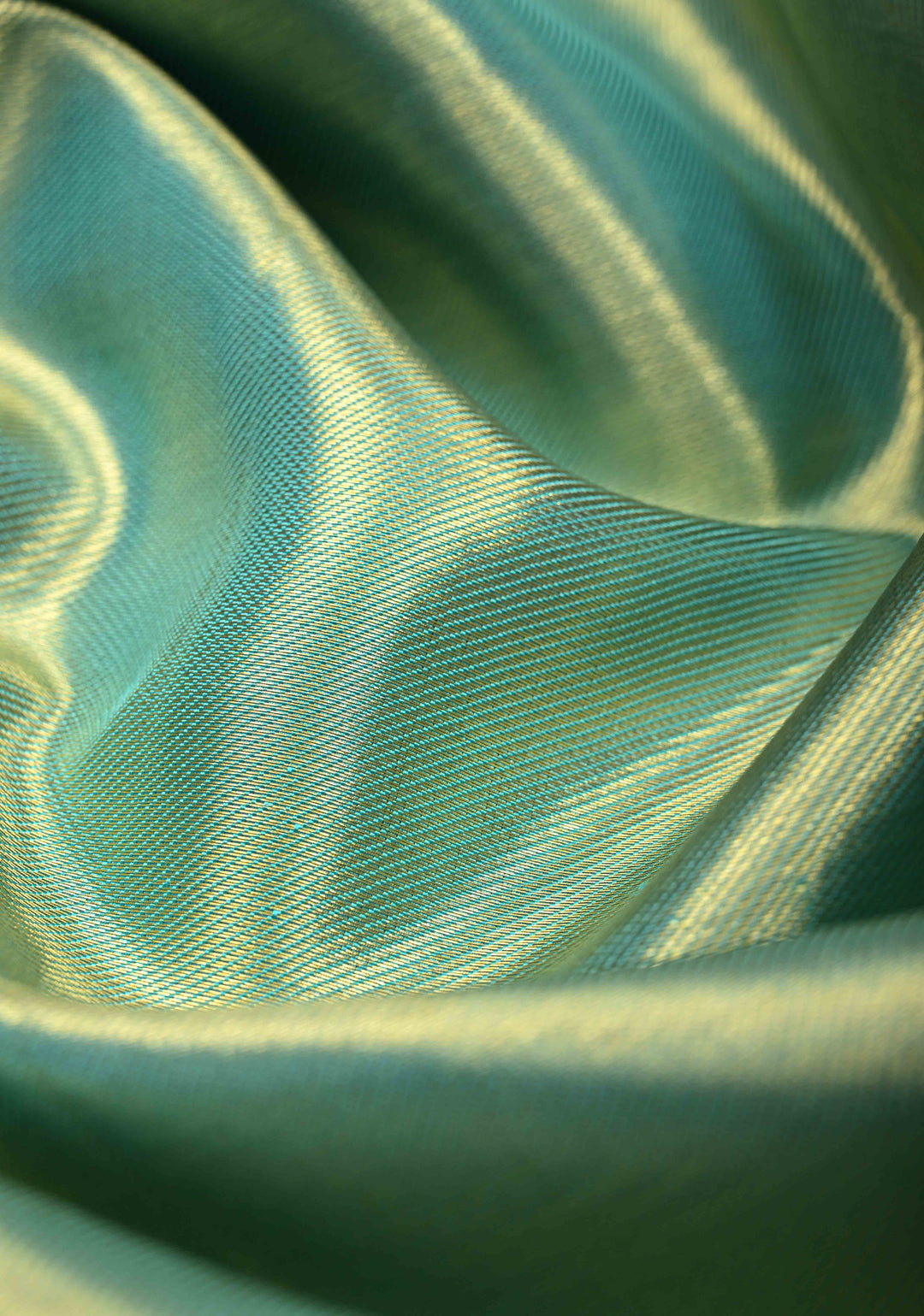 Turquoise Tissue Kanjivaram Pure Silk Saree with Brocade and Zari Border | SILK MARK CERTIFIED