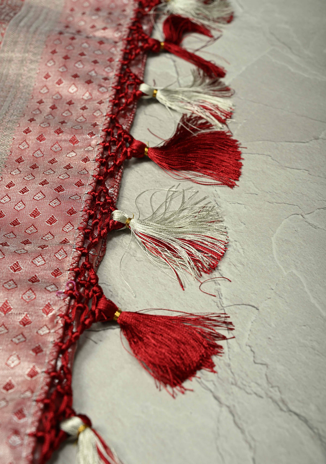 Powder Blue Kanjivaram Tissue Semi Silk Saree with Meenakari Floral Brocade Jaal and Contrast Zari Border