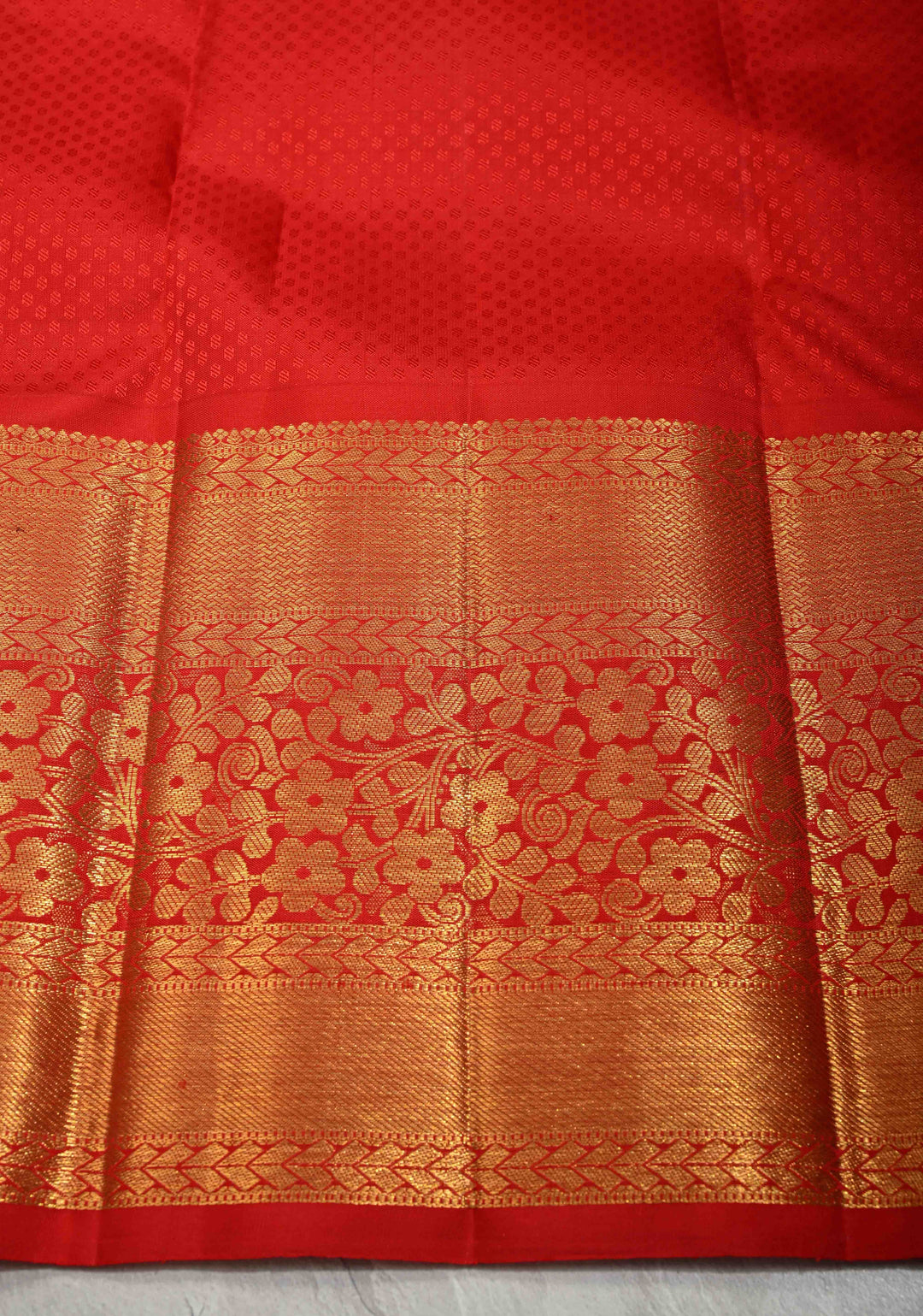 Beige Kanjivaram Pure Silk Saree with Brocade and Contrast Wide Zari Border | SILK MARK CERTIFIED