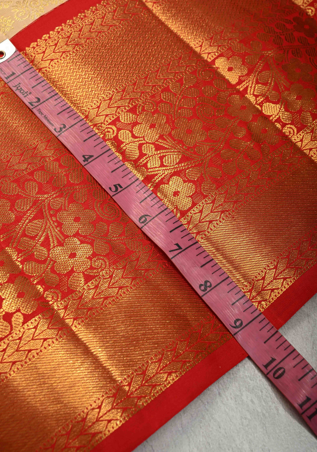 Beige Kanjivaram Pure Silk Saree with Brocade and Contrast Wide Zari Border | SILK MARK CERTIFIED