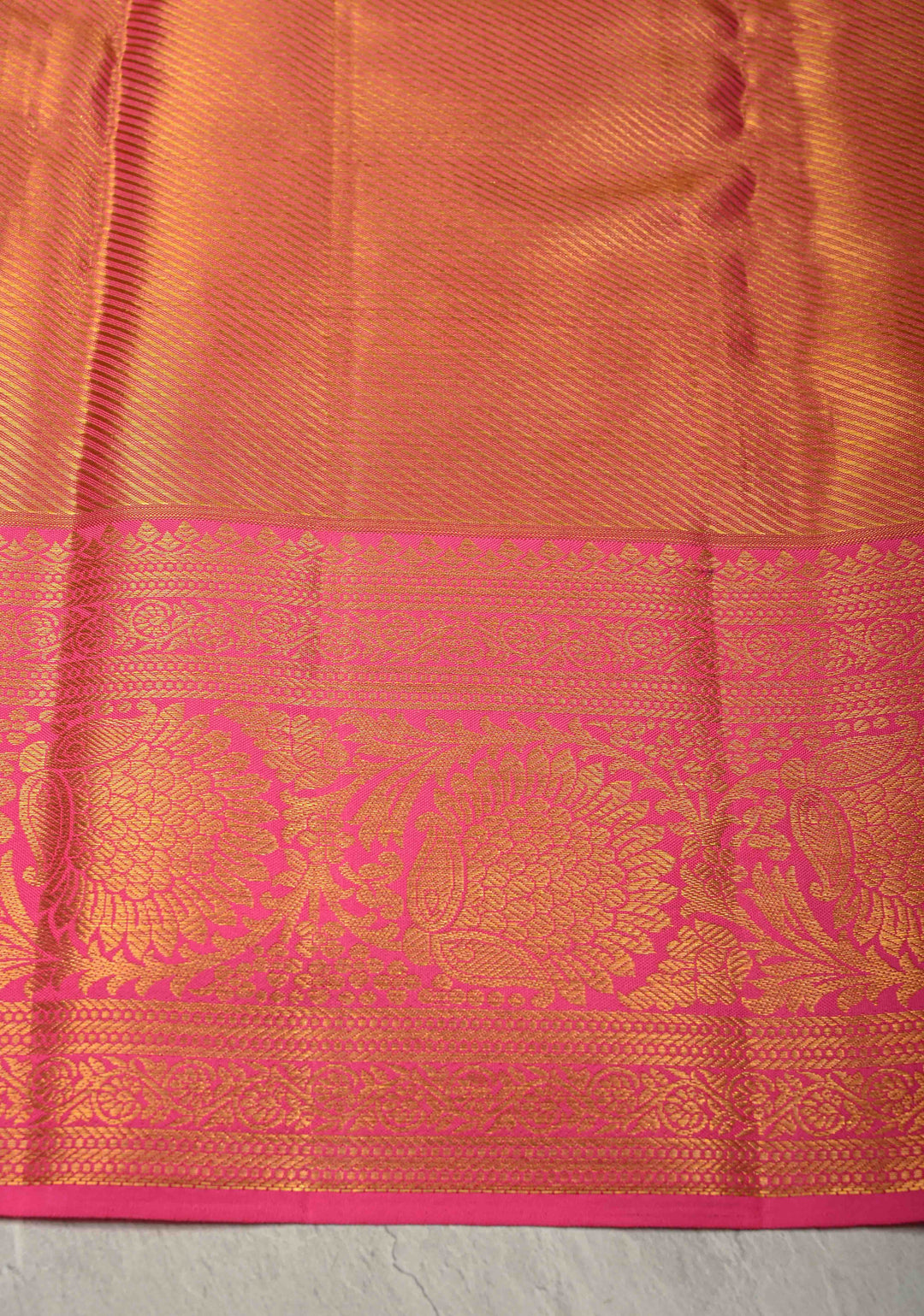 Light Green Tissue Kanjivaram Pure Silk Saree With Meenakari Leheria Design and Zari Border | SILK MARK CERTIFIED