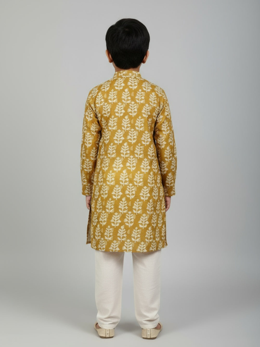 Boys Printed Straight Kurta with Churidar | SHOBITAM