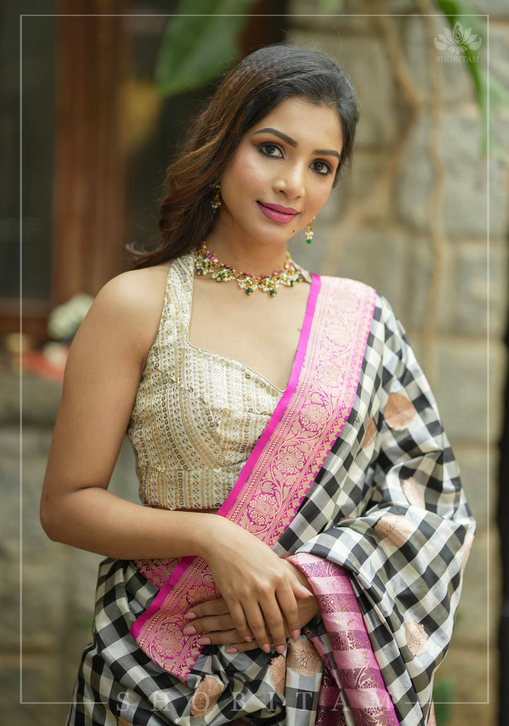 3 Tone sequins, halter neck blouse, mix and match blouse for saree. Made to Order