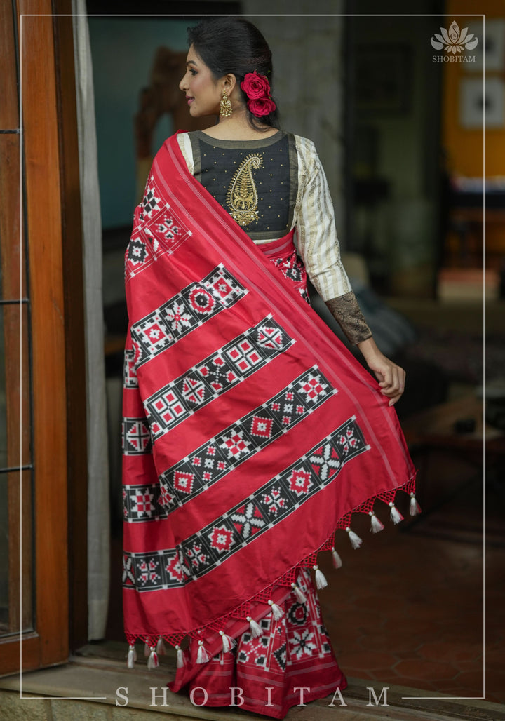Ivory and Black Bandgala & Full sleeves blouse with Paisley Zardosi Hand embroidery, Made to Order