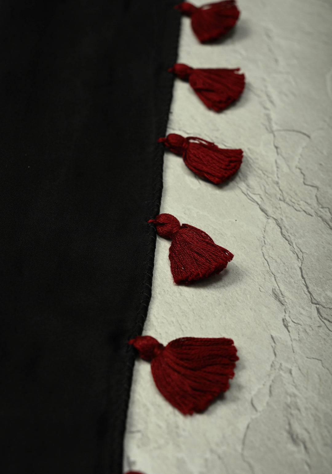 Dark Teal Ajrakh Block Print on Modal Saree with Mirror Work